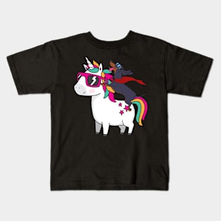 Dachshund Unicorn Girls Space Galaxy Rainbow Dog Kids T-Shirt